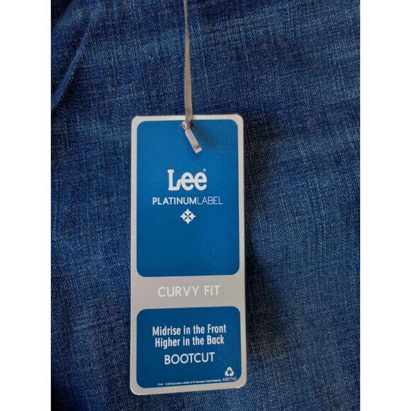 Lee Platinum Label Jeans Curvy Fit Midrise Bootcut Higher In Back Womens 24W P - Picture 2 of 9